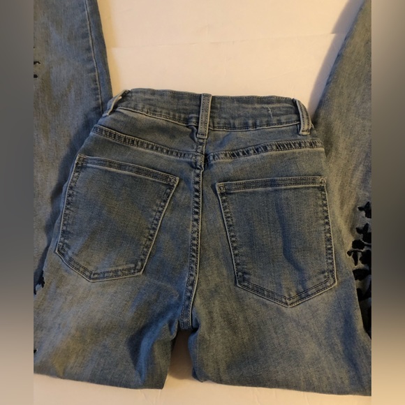 Blue Denim floral stitch (used) good condition - Picture 7 of 7